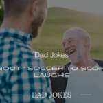 Soccer ball with 200+ dad jokes about soccer, bursting with funny soccer puns.