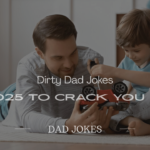 Muddy shovel with 200+ dirty dad jokes 2025, bursting with funny dirty dad jokes spark.